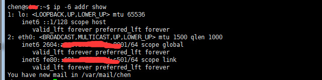 ipv6成功启用后
